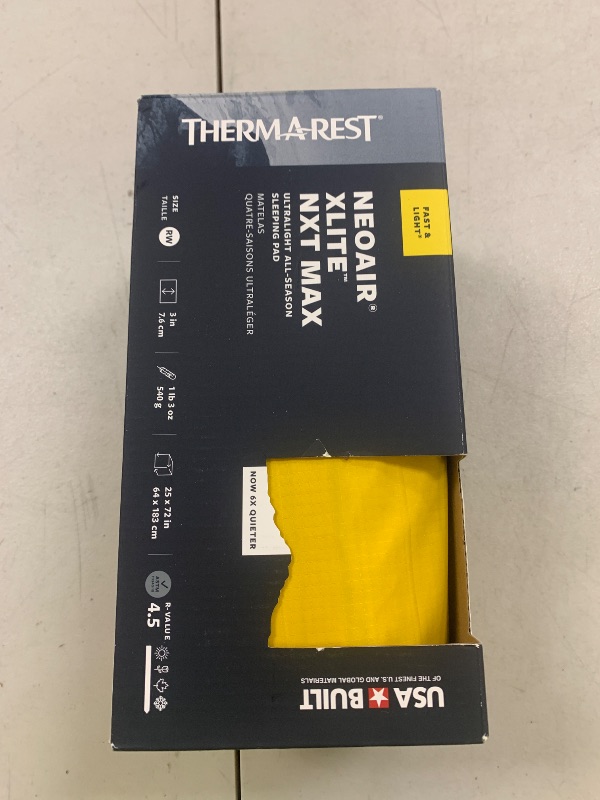 Photo 1 of Therm-a-Rest NeoAir Xlite NXT MAX Ultralight Camping and Backpacking Sleeping Pad, Solar Flare, Regular Wide