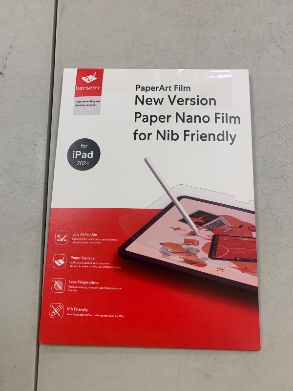 Photo 1 of bersem 2 Pack New Paperfeel Screen Protector Compatible with iPad Pro 11 Inch 2024 (M4), Matte PET Film for Paper Art Writing, Friendly, Anti-Glare, Case Friendly, Easy Installation,