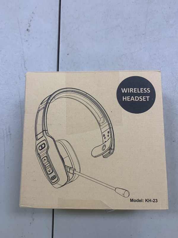 Photo 1 of Bluetooth Headset for Truck Drivers, Single Ear Wireless Headphones with Mic Noise Cancelling, Mute Button, Hands-Free, 60H Playtime for Call Center, Office, Cell Phone