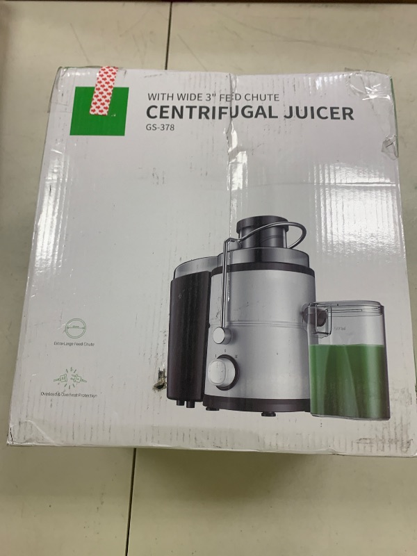 Photo 1 of GDOR 800W Juicer Machine, 3” Wide Feed Chute, Dual-Speed Centrifugal Juicer for Fruits & Vegetables, Anti-Drip Function, BPA-Free, Easy to Clean with Brush, White
