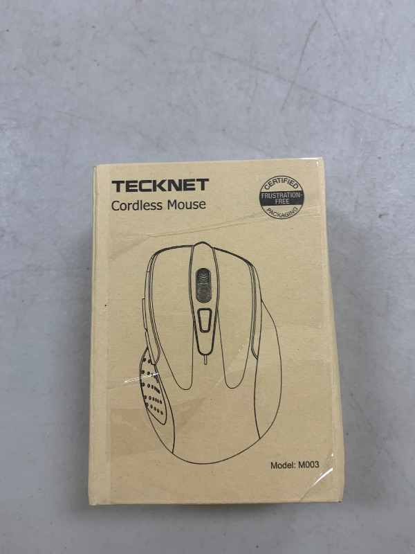 Photo 1 of TECKNET Wireless Mouse, 2.4G Ergonomic Optical Mouse, Computer Mouse for Laptop, PC, Computer, Chromebook, Notebook, 6 Buttons, 24 Months Battery Life, 2600 DPI, 5 Adjustment Levels
