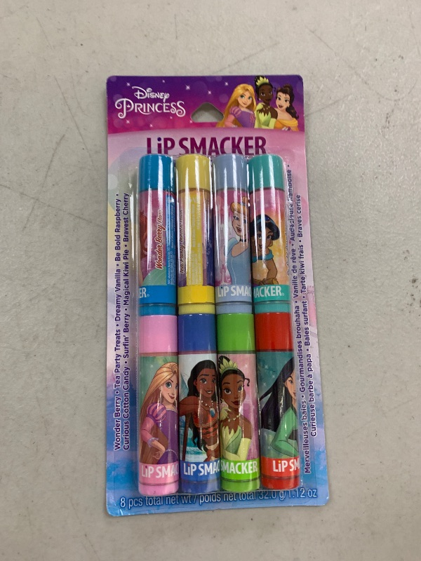 Photo 1 of Lip Smacker Disney Princess Flavored Lip Balm Party Pack 8 Count, Clear, For Kids