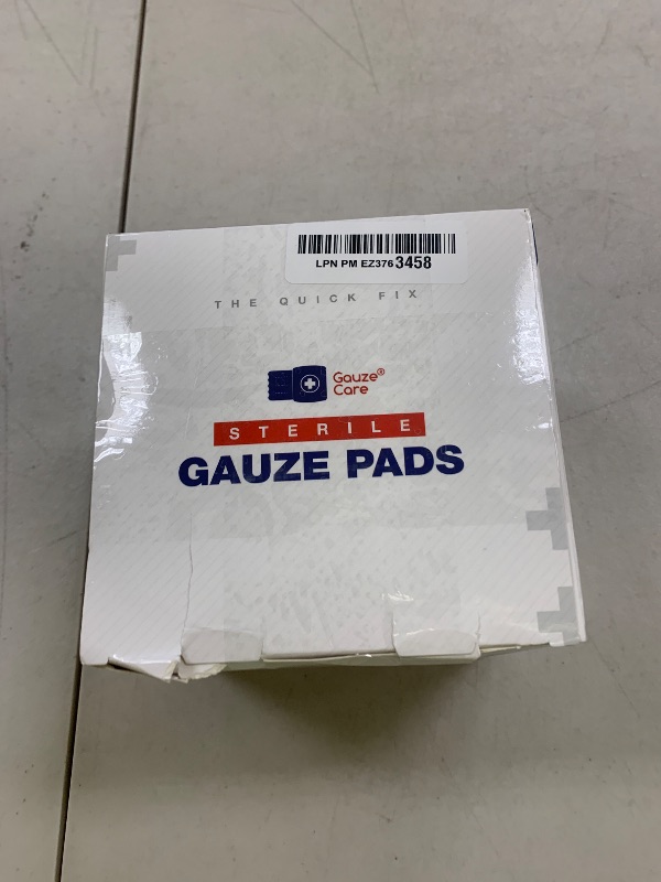 Photo 1 of 100pc Large Sterile Gauze Pads 4x4 Sterile for Wounds Bulk - 12ply Woven Gauze Sponges 4x4 Sterile - USP IV Breathable Mesh 4x4 Gauze Pads Sterile for Enhanced Absorption - First Aid Medical
