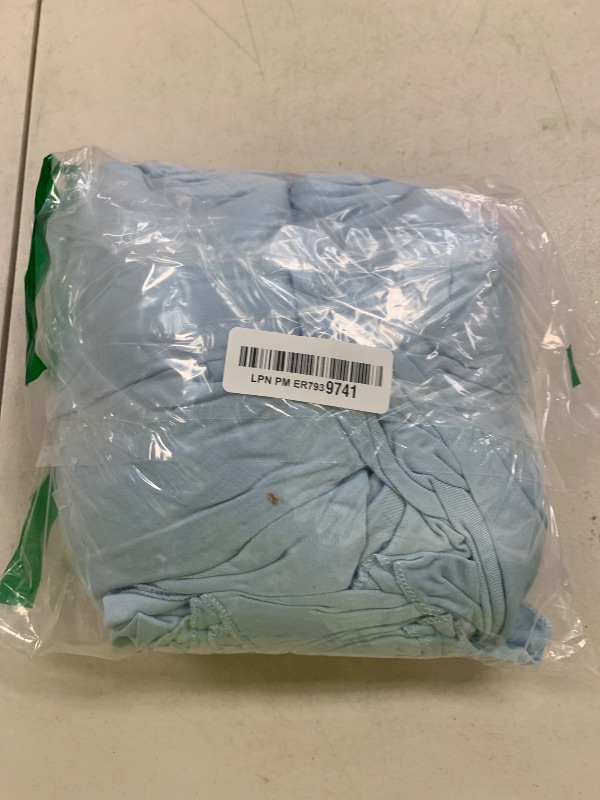 Photo 1 of Qubjus 2 Pack Round Cocktail Tablecloth with Skirt Stretch Spandex Table Covers 24"x43" Cocktail Round Table Skirt for Party Wedding Birthday Banquet, Light Blue