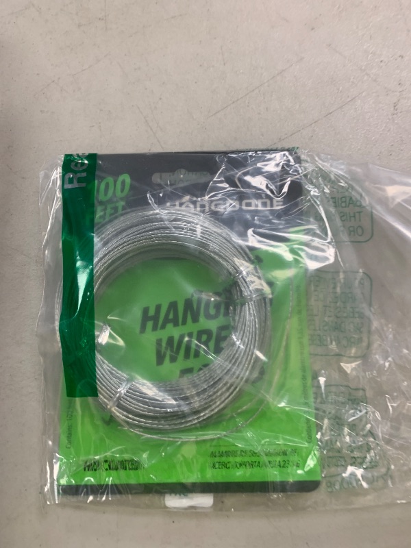 Photo 1 of HANGDONE Picture Hanging Wire #5 50lbs 100-Feet, Flexible Steel Wire 16 Gauge for Hang Up Frame/Painting and Mirror
