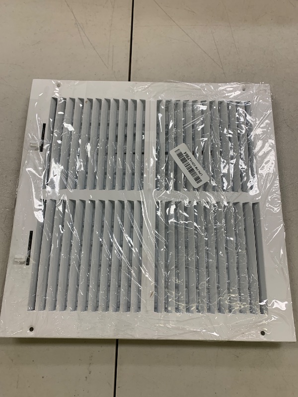Photo 1 of 12 x 12 Inch [Duct Opening] Air Vent Covers for Wall or Ceiling - High Airflow 2 Way Steel Ventilation - Adjustable Wall/Ceiling Register, 13-3/4 Inch x 13-3/4 Inch [Overall Dimensions]