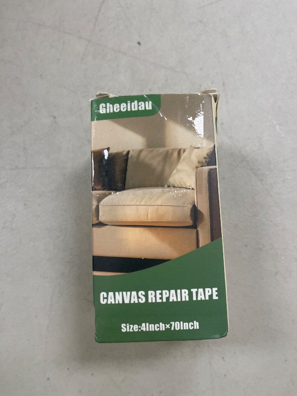 Photo 1 of Gheeidau Canvas Repair Tape 4×70 Inch Waterproof Self-Adhesive Fabric Repair Patch for Repairing Boat Covers,Tents,Patio Umbrellas,Car Seats,Luggage,Sofas.(Light Khaki)