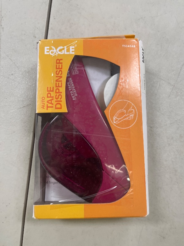 Photo 1 of Eagle Automatic Tape Dispenser and Tape Gun. Free 1/2" (12mm) and 3/4" (19mm). Ideal for Taping Gifts, Packages, Scrapbooks and Envelopes (Pink)