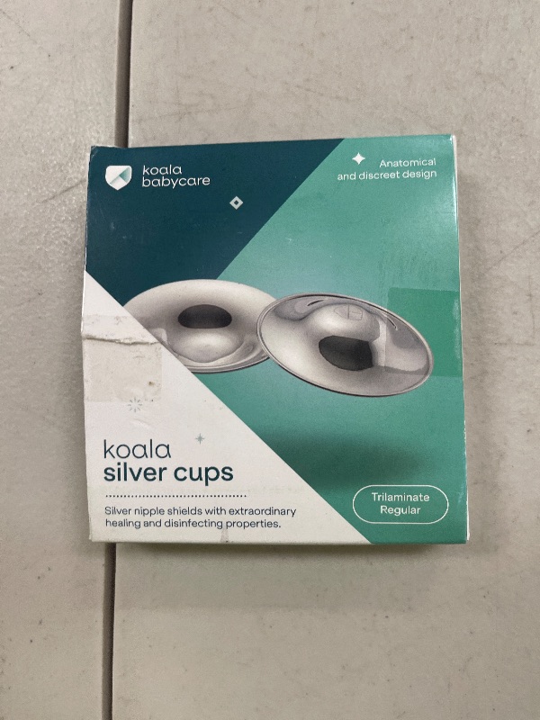 Photo 1 of Koala Babycare The Original Silver Nursing Cups - Nipple Shields for Breastfeeding Newborn - Breastfeeding Essentials - Protect and Soothe - Tri-Laminate Silver - Standard Size