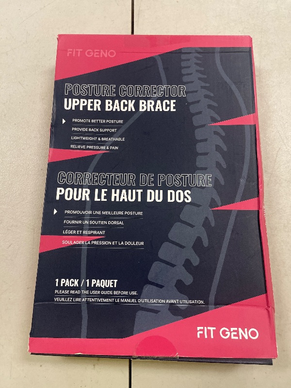 Photo 1 of Fit Geno Posture Corrector for Women: Adjustable Lightweight Upper Back Brace for Neck Shoulder & Upper Back Pain Relief - Improve Posture Correct Hunchback Slouching Kyphosis Invisible Under Clothes (M/L Under Bust 32"-45")