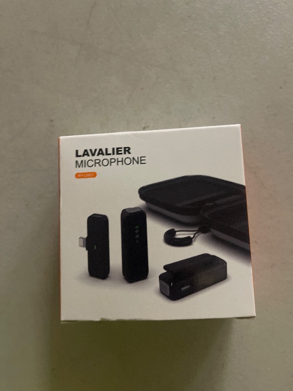 Photo 1 of Rythflo Wireless Lavalier Microphone for iPhone 14/13/12 with Noise Cancellation, 100ft Transmission, 18H Battery Life, Lightning Lapel Microphone Wireless for Video Recording, Vlog, Streaming