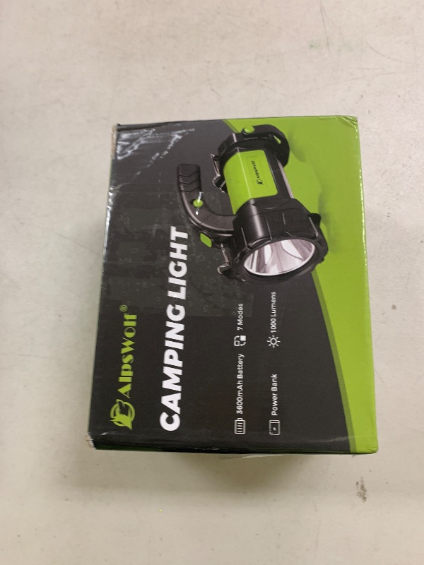 Photo 1 of AlpsWolf Camping Lantern Rechargeable, LED Flashlight Spotlight Lantern with 800LM, 3600 mAh, Strap Included Portable Bright Camping Light for Emergency, Outdoor Hiking, Power Outages