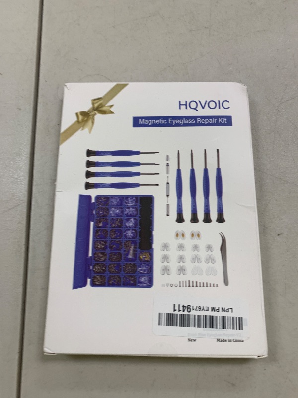 Photo 1 of Upgrade Version Magnetic Eye Glass Repairing Kit, Eyeglass Repair Tool Kit with Compact Screw Box Include Nose Pads, Precision Screwdriver Set, Screws, Tweezer for Eyeglass, Sunglass, Spectacles Watch