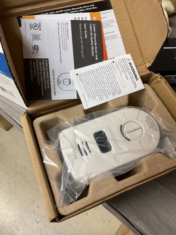 Photo 1 of Kidde Smart Carbon Monoxide Detector & Indoor Air Quality Monitor, Plug In Wall, WiFi, Alexa Compatible Device, Voice & App Alerts