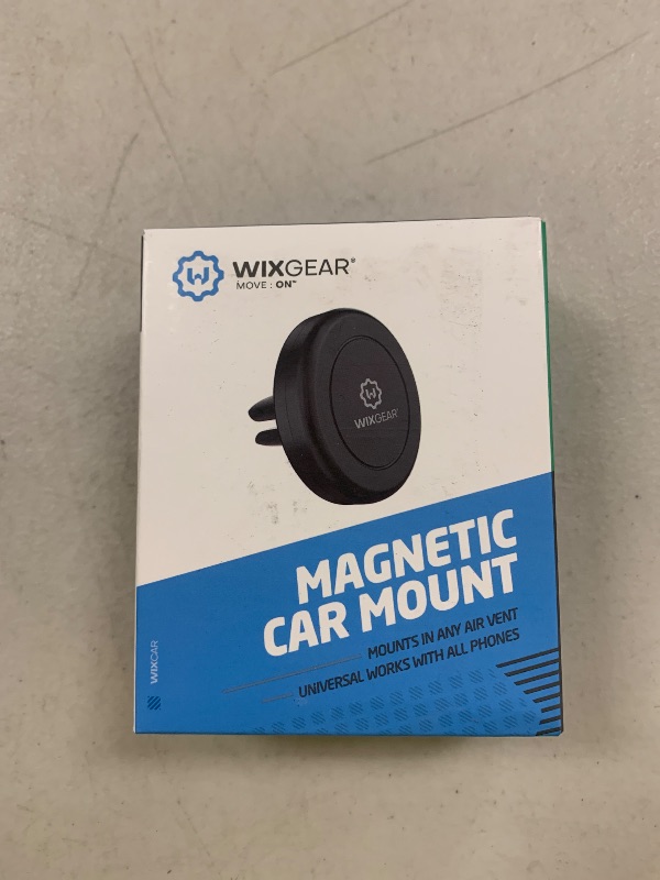 Photo 1 of WixGear Universal Air Vent Magnetic Phone Car Mount Holder with Fast Swift-Snap Technology for Smartphones and Mini Tablets, Black 1 Pack