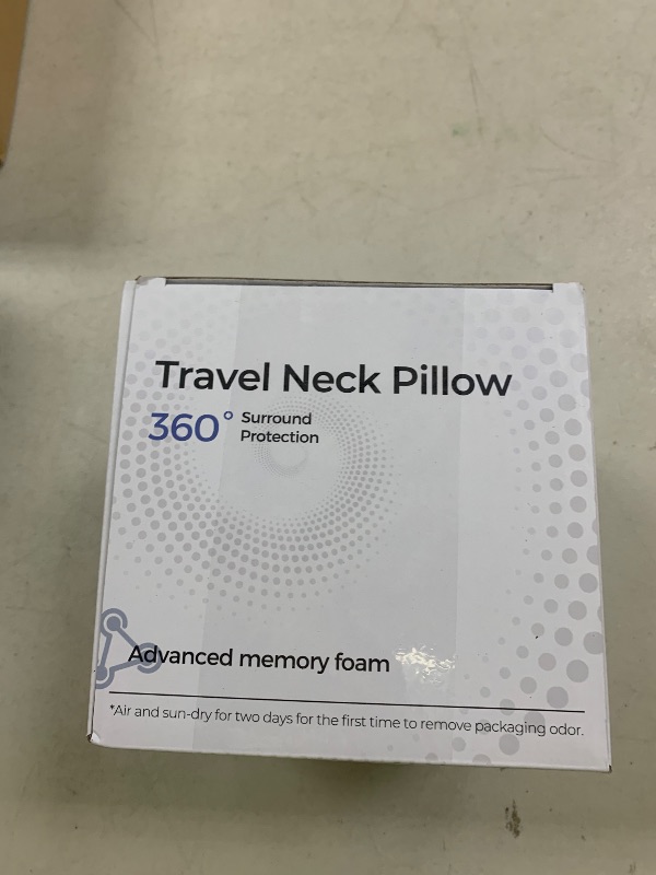 Photo 1 of Purroch Advanced Memory Foam Neck Travel Pillow, Neck Pillow Airplane with Eye Mask & Ear Plugs, Designed for The Comfort of Travel & Office, Travel Pillow for Plane, Car, Home, Work, Dark Grey