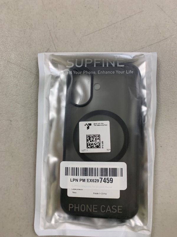 Photo 1 of SUPFINE Magnetic for iPhone 16 Case (Compatible with MagSafe) (Military Grade Drop Protection) Translucent Matte Shockproof with Anti-Fingerprint Phone Cover,Black