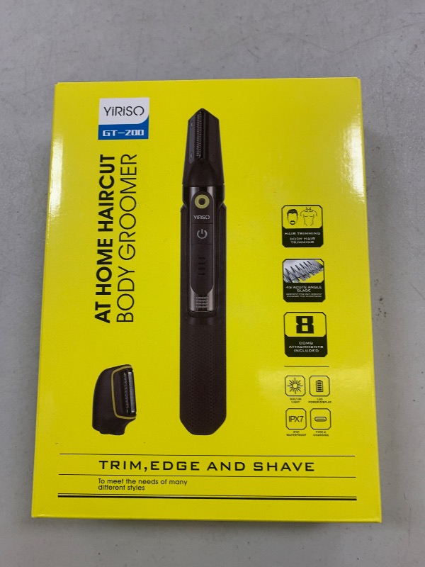 Photo 1 of YIRISO Body Groomer for Men Back Shavers with 2 Change Heads 5 Comb Attachments