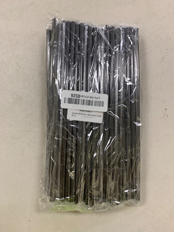 Photo 1 of Armrouns 100 Pack Plastic Straws, 10 inch Long Disposable Straw individually wrapped. (10 inch)