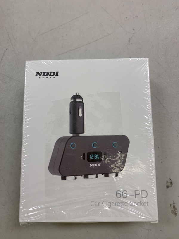 Photo 1 of NDDI POWER Cigarette Lighter Splitter, 12V/24V Vehicles Adapter Charger with QC 3.0A Dual USB and PD Type-C, Cigarette Lighter Adapter with LED Voltage Display and Independent Switch