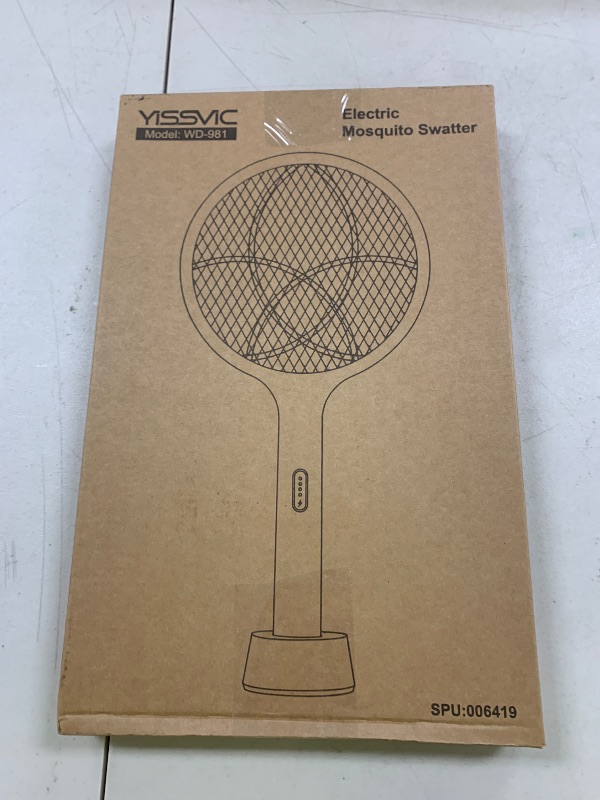 Photo 1 of YISSVIC Electric Fly Swatter Bug Zapper Racket Dual Modes Mosquito Killer with Purple Mosquito Light Rechargeable for Indoor Home Office Backyard Patio Camping