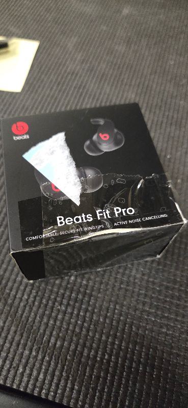 Photo 1 of Beats Fit Pro (1st Gen) - True Wireless Noise Cancelling Earbuds - Active Noise Cancelling - Sweat Resistant Earphones, Compatible with Apple & Android, Class 1 Bluetooth®- Beats Black