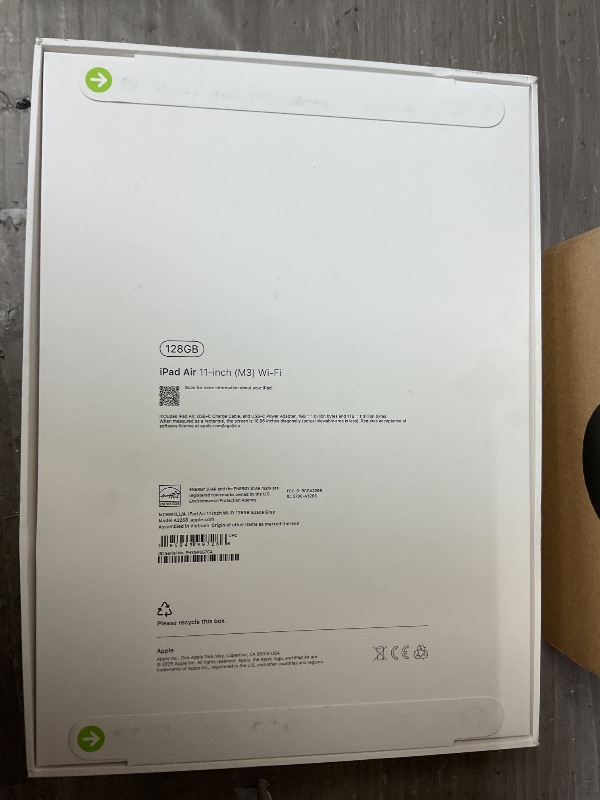 Photo 1 of Apple iPad Air 11-inch with M3 chip Built for Apple Intelligence, Liquid Retina Display, 128GB, 12MP Front/Back Camera, Wi-Fi 6E, Touch ID, All-Day Battery Life — Space Gray