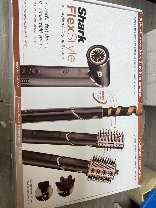 Photo 1 of Shark Hair Dryer | FlexStyle Hair Styling System | Portable & Powerful Blow Dryer Brush | Hair Curler & Volumizer | 6 Styling Tools Included | Best for All Hair Types | Black | HD440BK