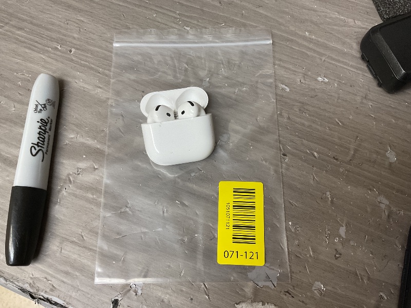 Photo 1 of Apple AirPods 4 Wireless Earbuds, Bluetooth Headphones, with Active Noise Cancellation, Adaptive, Transparency Mode, Personalized Spatial Audio, USB-C Charging Case, Wireless Charging, H2 Chip