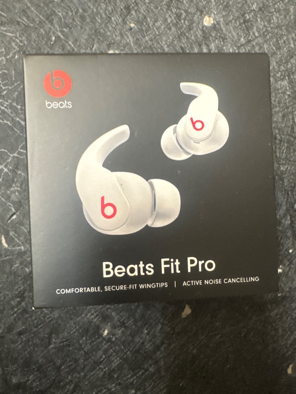Photo 1 of Beats Fit Pro (1st Gen) - True Wireless Noise Cancelling Earbuds - Active Noise Cancelling - Sweat Resistant Earphones, Compatible with Apple & Android, Class 1 Bluetooth® - Beats White