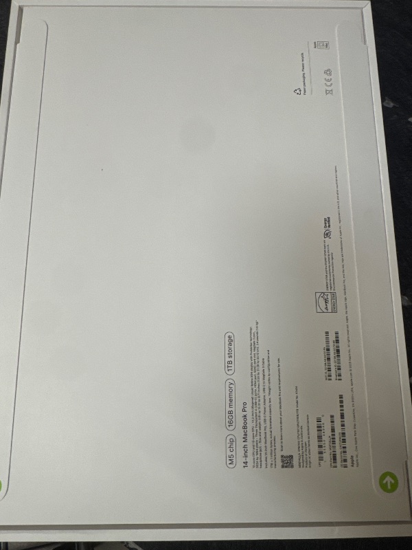 Photo 1 of Apple 2025 MacBook Pro Laptop with Apple M5 chip with 10?core CPU and 10?core GPU: Built for AI, 14.2-inch Liquid Retina XDR Display, 16GB Unified Memory, 1TB SSD Storage; Space Black