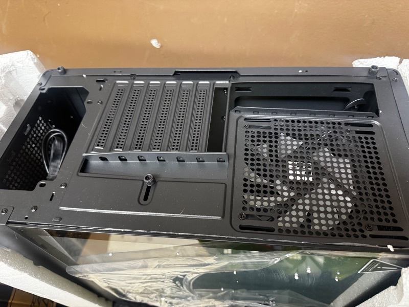 Photo 1 of **DAMAGED** Lian Li A3-mATX PC Case - Glass Edition - Micro ATX Case - Supports 360mm AIO Cooler & 415mm GPU - Wood Front Panel & Side Tempered Glass Panel - No Fans Included - Black (A3X-WDG)