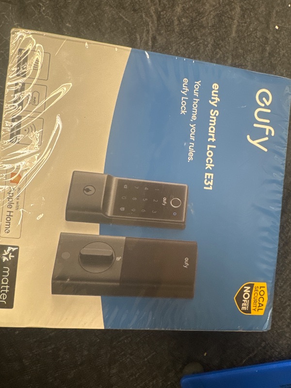 Photo 1 of eufy Security Smart Lock E31, Fingerprint Keyless Entry Door Lock for Front Door, Built-in WiFi Deadbolt, App Control, Supports Matter, Apple Home, Alexa, Google, 10000mAh Battery, Auto Lock