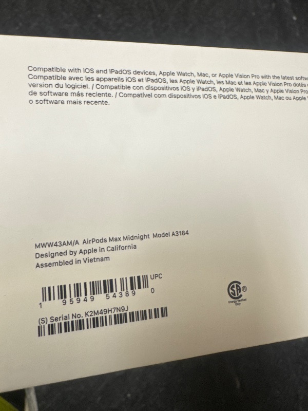 Photo 1 of Apple AirPods Max Wireless Over-Ear Headphones, Pro-Level Active Noise Cancellation, Transparency Mode, Personalized Spatial Audio, USB-C Charging, Bluetooth Headphones for iPhone - Midnight