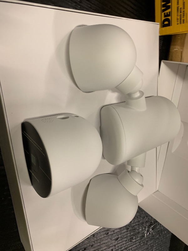 Photo 1 of Google Nest Cam with Floodlight - Outdoor Camera - Floodlight Security Camera, White, 1 Count (Pack of 1)