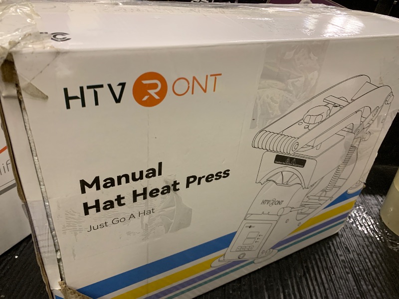 Photo 1 of HTVRONT Hat Press Machine - Hat Press Heat Machine for Caps with 2 Platens & Caps Stretcher, White Hat Heat Press Machine for Caps with Memory Mode and Non-Slip Base for Heat Transfer Vinyl