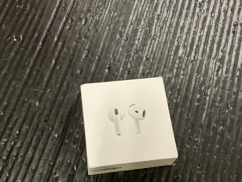 Photo 1 of Apple AirPods 4 Wireless Earbuds, Bluetooth Headphones, Personalized Spatial Audio, Sweat and Water Resistant, USB-C Charging Case, H2 Chip, Up to 30 Hours of Battery Life, Effortless Setup for iPhone
