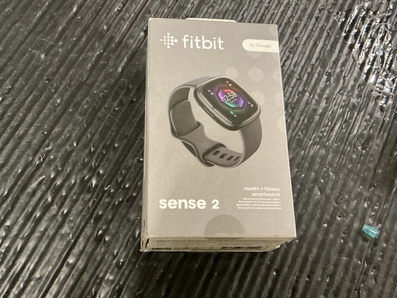 Photo 1 of Fitbit Sense 2 Advanced Health and Fitness Smartwatch with Tools to Manage Stress and Sleep, ECG App, SpO2, 24/7 Heart Rate and GPS, Shadow Grey/Graphite, One Size (S & L Bands Included)