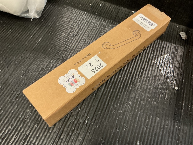 Photo 1 of 16 Inch Anti Slip Shower Grab Bar Handle Beige White, ZUEXT Stainless Steel Bathroom Grab Bar, Knurled Bathroom Balance Bar, Safety Hand Rail Support,Handicap Elderly Injury Senior Assist Bath Handle