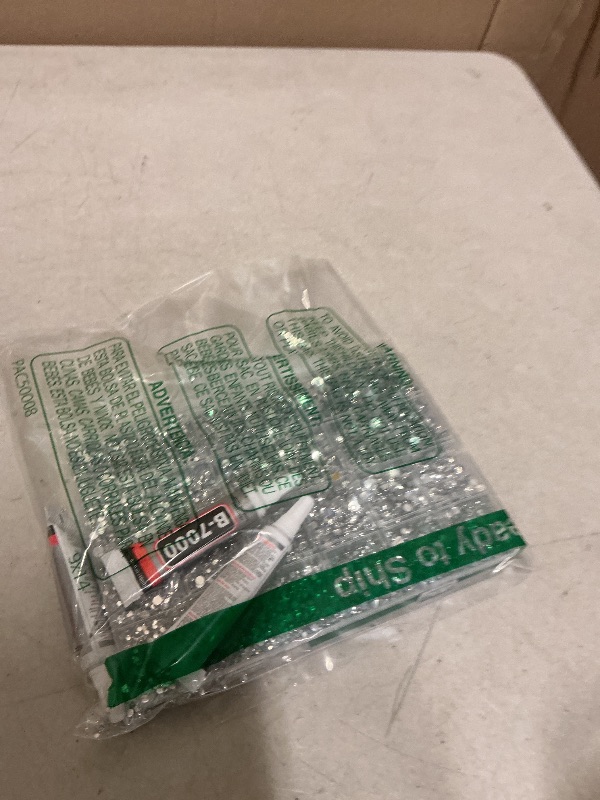 Photo 1 of 30000Pcs Resin Silver Clear Rhinestones for Bedazzling Crafting with b7000 Jewelry Glue, Bulk Flatback Gems Bedazzler Kit for Crafts Clothes Shoes Fabric Nail Diamond Art, Assorted Size 2/3/4/5/6mm