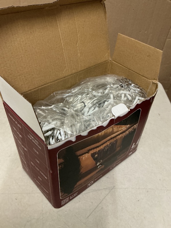 Photo 1 of 1296 LED Outdoor Christmas Lights with 288 Drops, 131FT ChristmasLights with 8 Modes Timer, Christmas Twinkly Lights IP44 Waterproof for Eaves Yard Room Holiday Wedding Party Decor Warm White