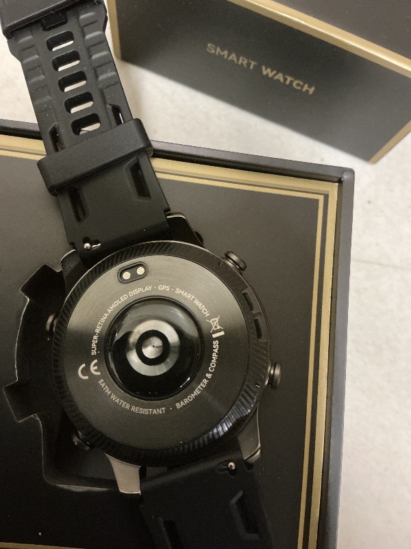 Photo 1 of 2026 AI Smart Watch with Standalone GPS & Offline Maps, 5ATM Waterproof, 1.43" AMOLED, 21-Day Battery, 178 Sports Modes, Compass, Heart Rate/SpO2/Stress/Sleep Monitor, for Android iOS Men Women Black