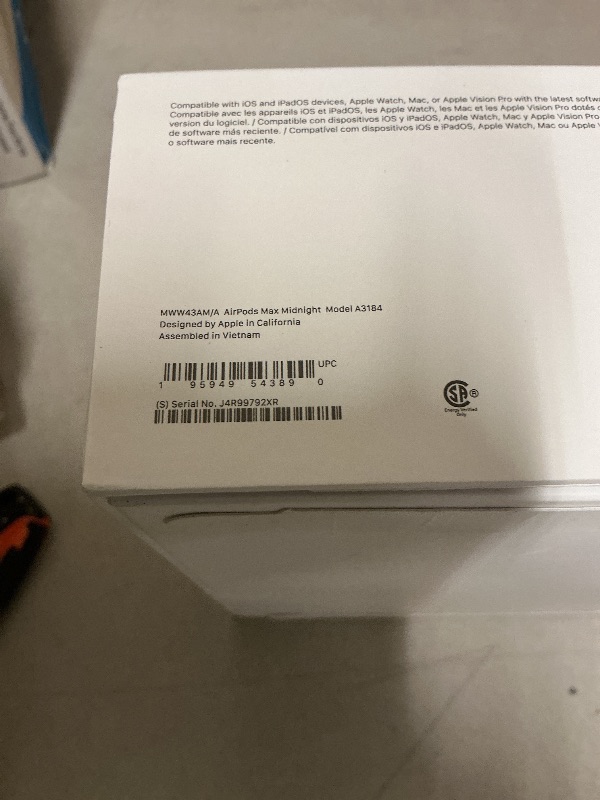 Photo 1 of Apple AirPods Max Wireless Over-Ear Headphones, Pro-Level Active Noise Cancellation, Transparency Mode, Personalized Spatial Audio, USB-C Charging, Bluetooth Headphones for iPhone - Midnight