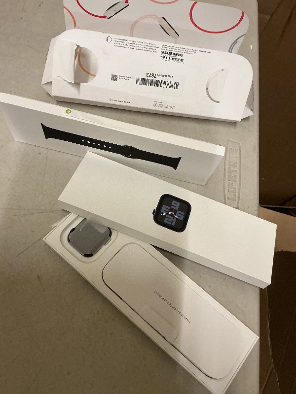 Photo 1 of Apple Watch SE (2nd Gen) [GPS 40mm] Smartwatch with Midnight Aluminum Case with Midnight Sport Band S/M. Fitness and Sleep Trackers, Crash Detection, Heart Rate Monitor, Retina Display