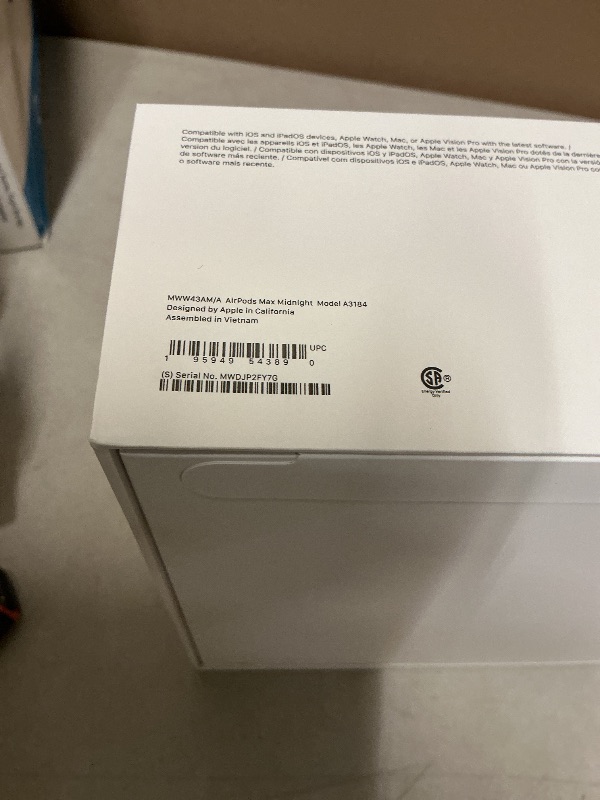 Photo 1 of Apple AirPods Max Wireless Over-Ear Headphones, Pro-Level Active Noise Cancellation, Transparency Mode, Personalized Spatial Audio, USB-C Charging, Bluetooth Headphones for iPhone - Midnight