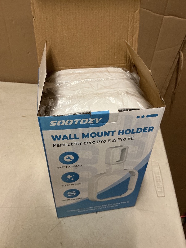 Photo 1 of 3Pack Wall Mount Holder for eero Pro 6e/6 Mesh Wi-Fi System, Outlet Wall Mount Stand Bracket for eero Pro 6e tri-Band Mesh, Wire Organizer