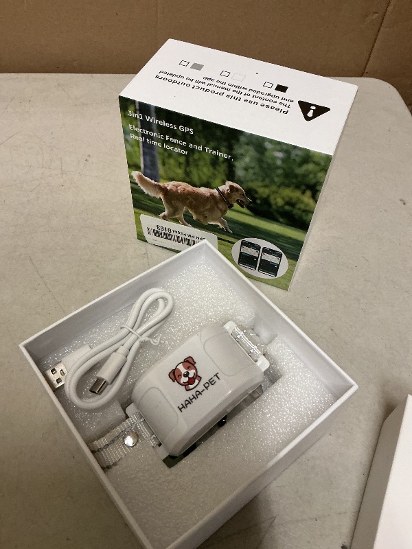 Photo 1 of GPS Electric Dog Collar with Free App, Wireless Fence System with Training Collar, Portable Fence for Outdoor Use, Rechargeable Waterproof Collar, Adjustable of Dogs