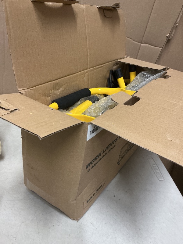 Photo 1 of 21000 Lumen LED Work Light with Stand -3 Head Portable Work Light 6500 Kelvin Color IP66 Waterproof Tripod Worklights for Job Site Workshop Garage Construction Site Lighting (3-Head)