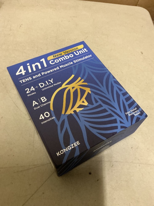 Photo 1 of 4 in 1 - D.I.Y & Tens Unit & EMS & Massage Muscle Stimulator, Dual Channel TENS Units Therapy Machine for Pain Relief, FDA Cleared Rechargeable Electronic Pulse Massager,with 12pcs Electrode Pads