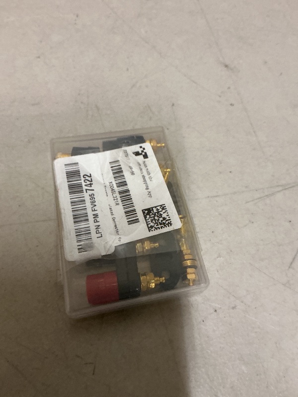 Photo 1 of 4 PCS Gold Plated Banana Plug Jack Female Socket, Dual 4mm Speaker Terminal Binding Post, Zinc Alloy Insulated Connector for Amplifier